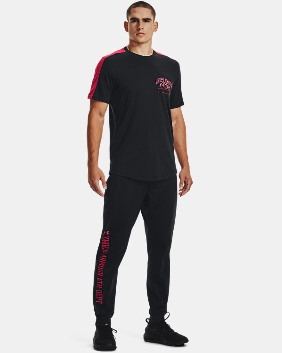 男士UA Sportstyle Tricot Graphic長褲, Black, pdpMainDesktop image number 2